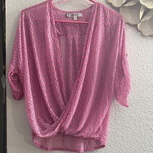 Jennifer Lopez Pink Patterned Blouse